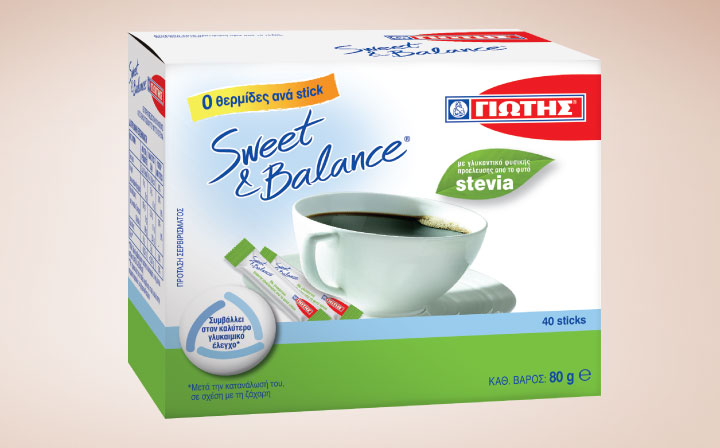 ΓΙΩΤΗΣ S&B ΓΛΥΚ. ΜΕ STEVIA 12/40 (80G)