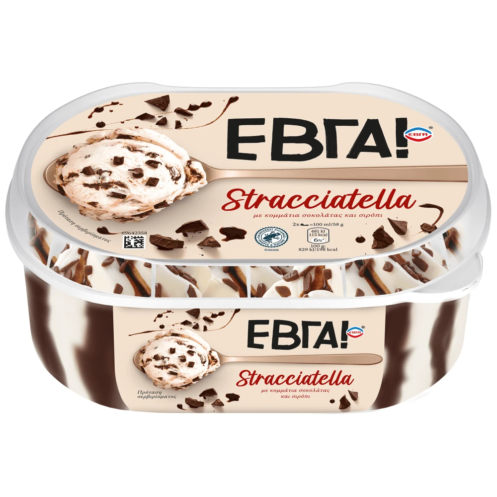 ΕΒΓΑ STRACCIATELLA FAMILY (900ML)6/520G