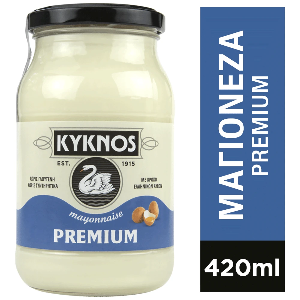 KYKNOS ΜΑΓΙΟΝΕΖΑ PREM. ΧΩΡ. ΓΛΟΥΤ 6/420ML