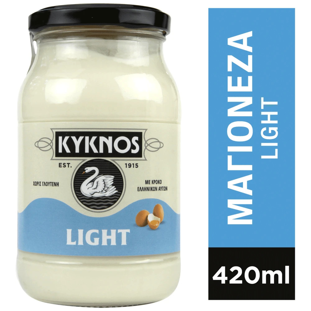 KYKNOS ΜΑΓΙΟΝΕΖΑ LIGHT ΧΩΡ. ΓΛΟΥΤ 6/420ML