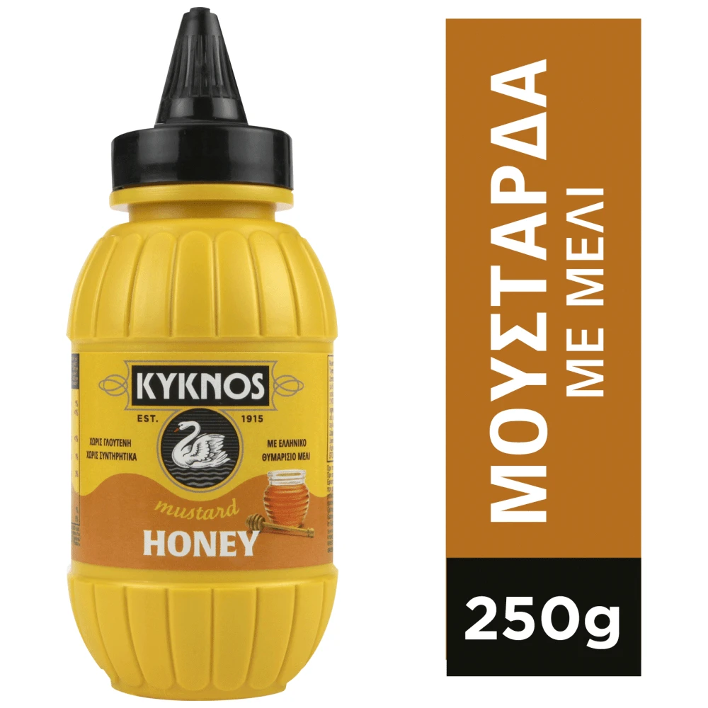KYKNOS ΜΟΥΣΤΑΡΔΑ ΜΕ ΜΕΛΙ ΧΩΡ. ΓΛΟΥΤ. 250G