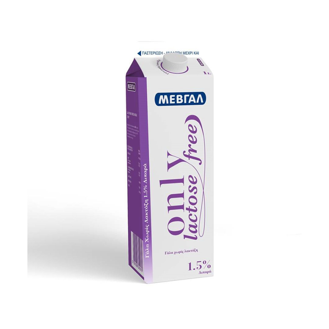 ΜΕΒΓΑΛ ONLY LACTOSE FREE 1. 5% ΛΙΠ. 12/1L