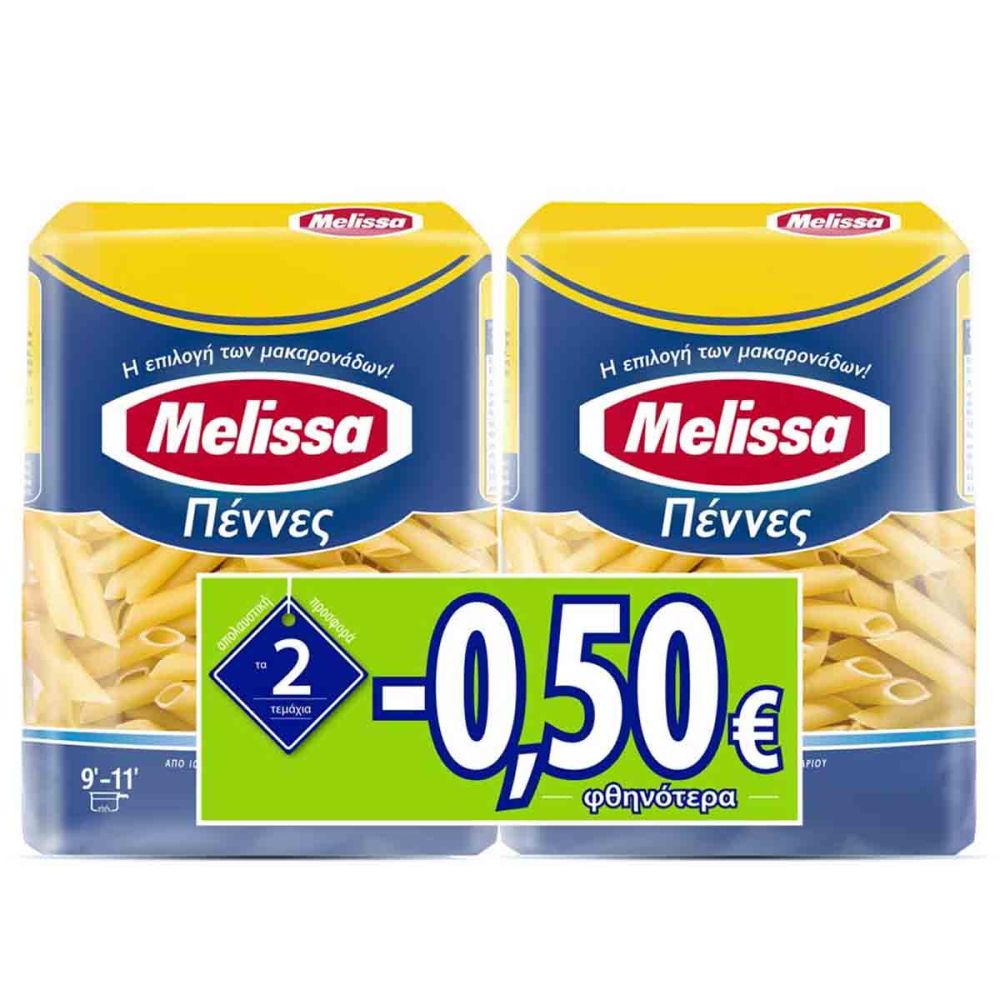 ΜΕΛΙΣΣΑ ΠΕΝΝΕΣ ΑΠΛΕΣ 500G(2T-050)7T