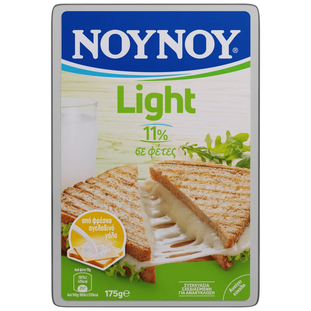 ΝΟΥΝΟΥ ΤΥΡΙ LIGHT 11%ΛΙΠ. ΦΕΤΕΣ 10/175G