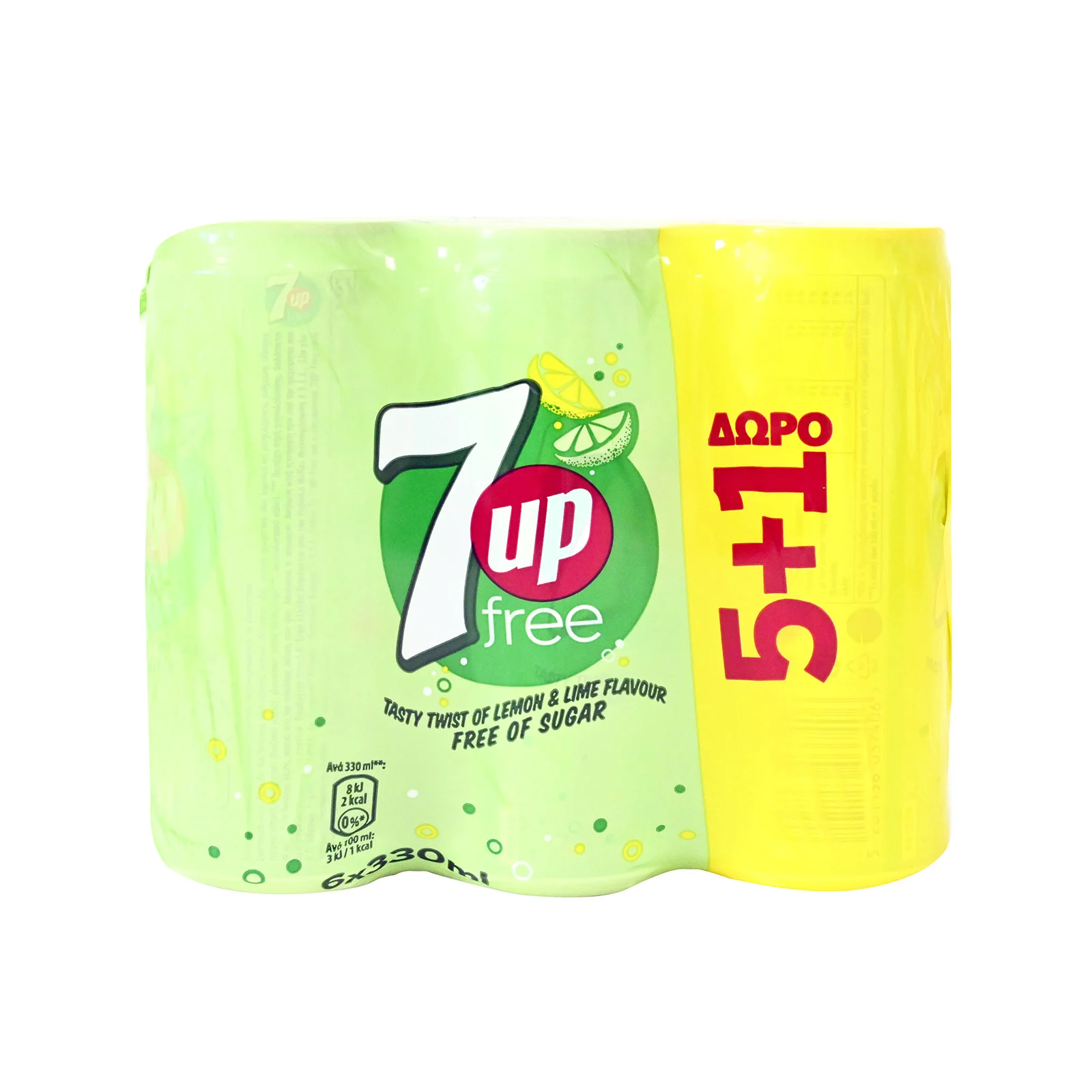 7UP ZERO 4/330ML (5+1). .