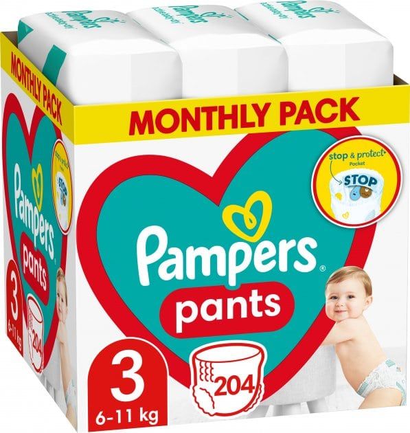 PAMPERS PANTS ΜΕΓ 3 1X204 MSB​ ΤΕΜ