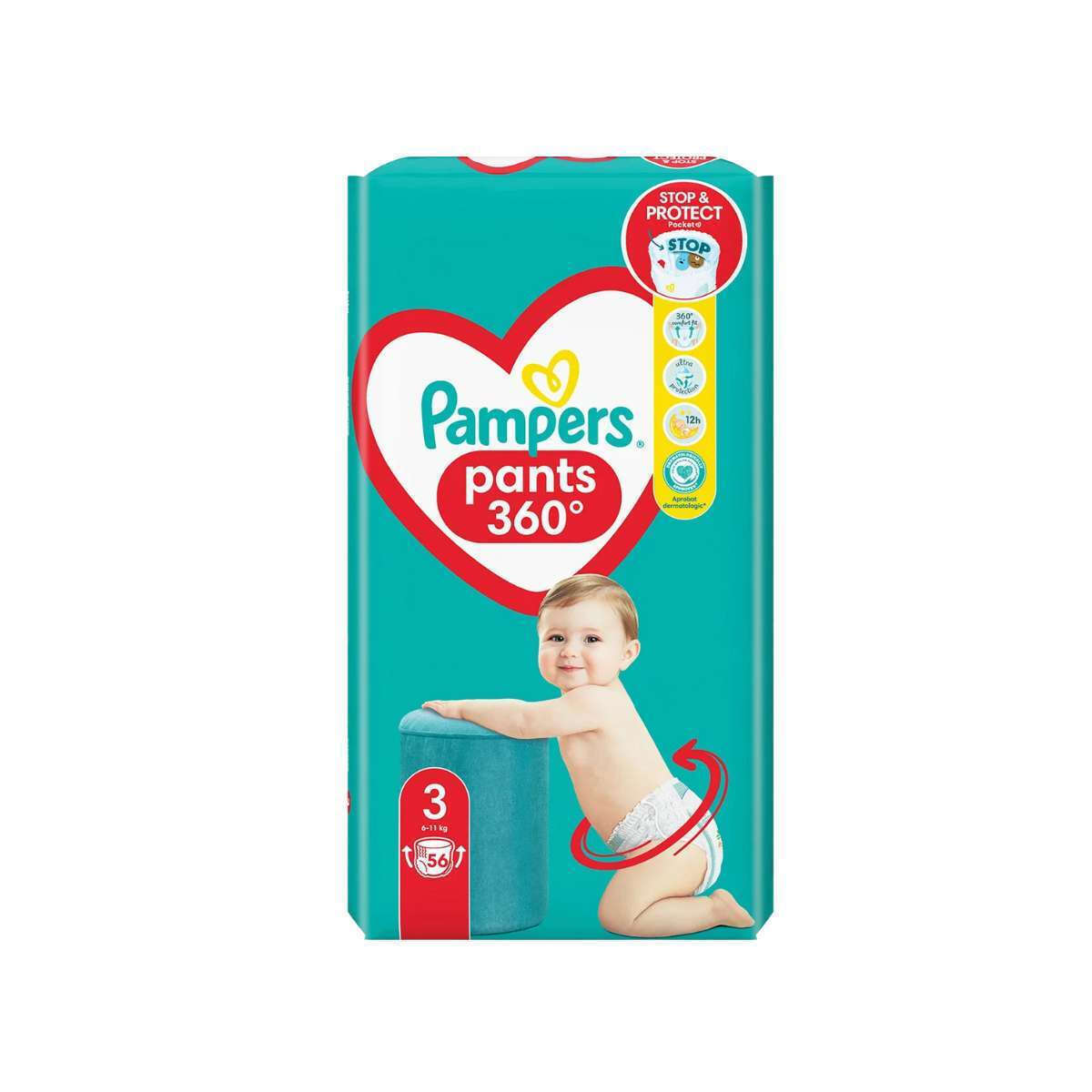 PAMPERS PANTS N. 3 6-11KG MAXI 2/56ΤΕΜ