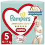 PAMPERS PREM CAR PANTS N5 12-17KG 3/34Τ.