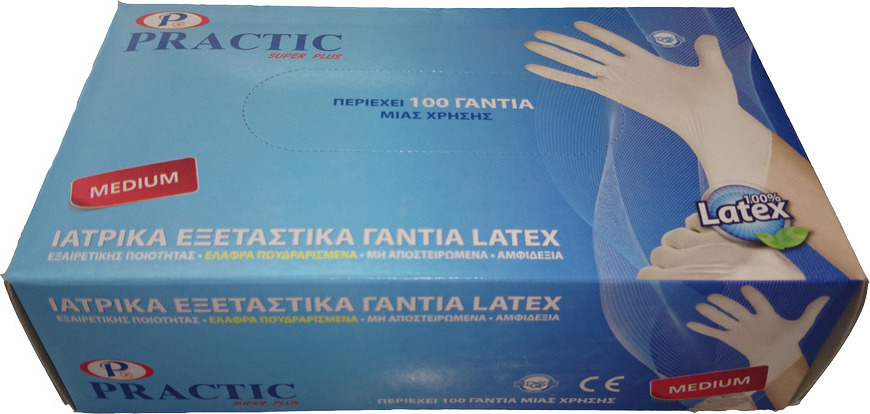 PRACTIC ΓΑΝΤΙΑ LATEX LARGE 10/100ΤΕΜ