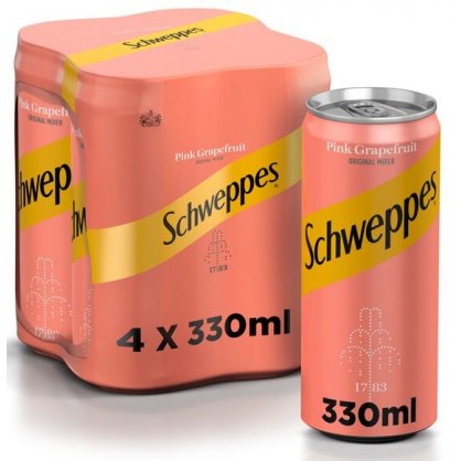 SCHWEPPES PINK GRAP. Κ/Τ 330ML (5+1)