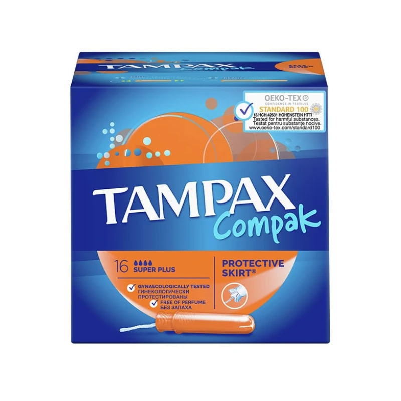 TAMPAX COMPAK SUPER PLUS ΤΑΜΠΟΝ 6/16Τ.